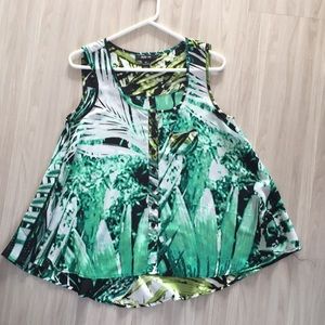 Style & co multi colored abstract top